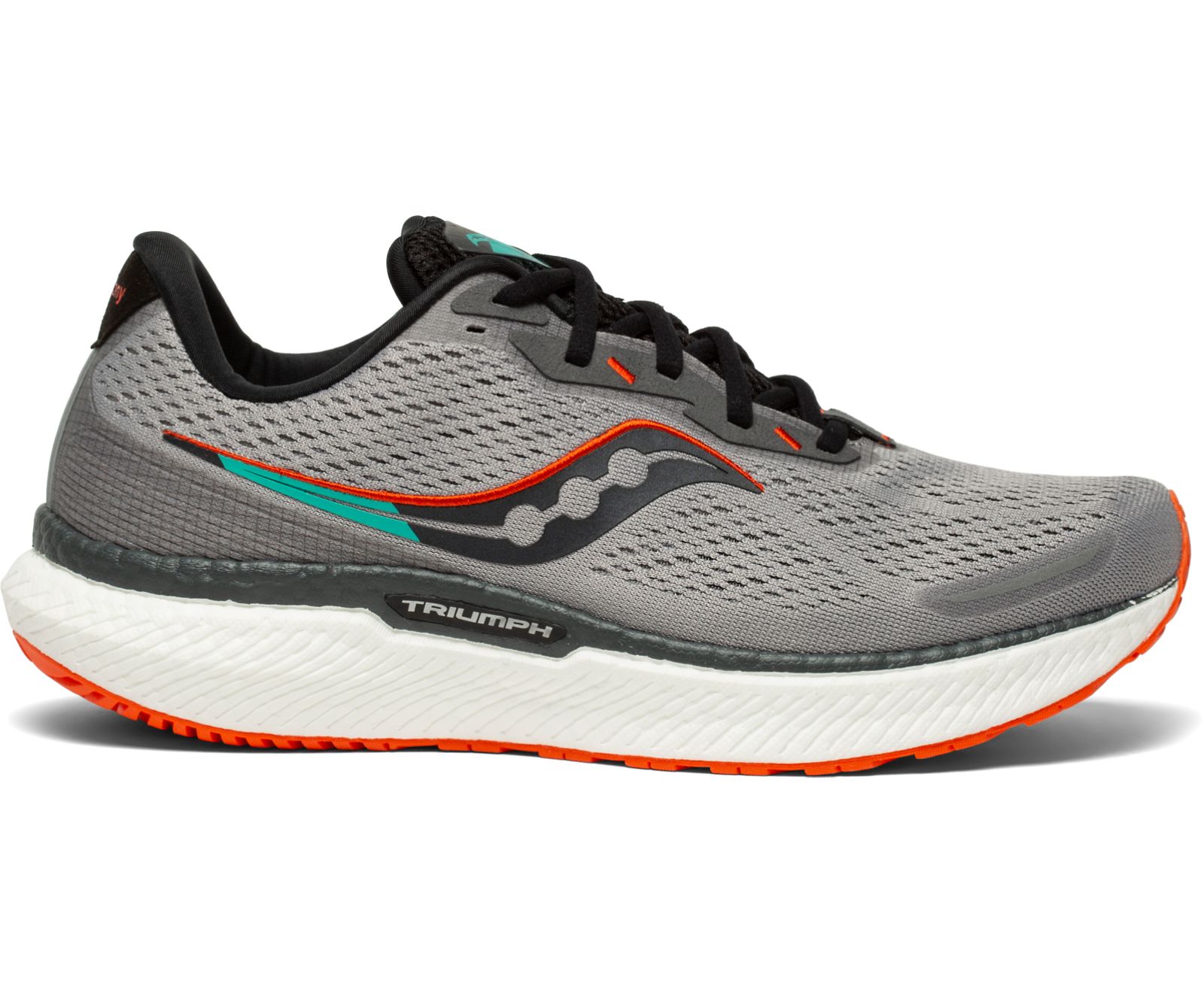 Grey / Black Men\'s Saucony Triumph 19 Wide Running Shoes | QMICK9658