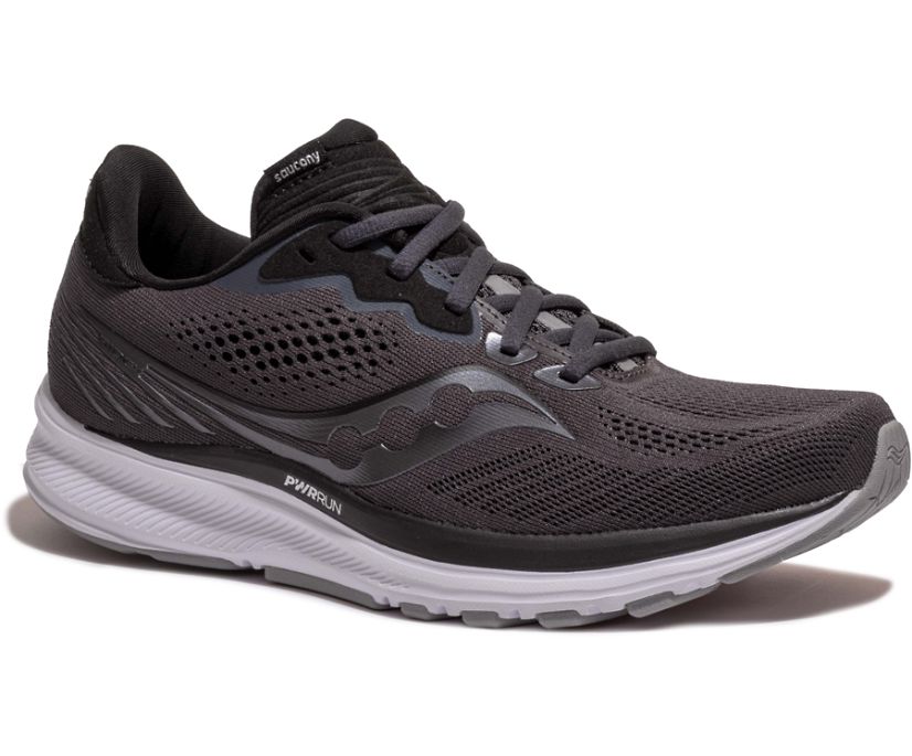 Grey / Black Women's Saucony Ride 14 Running Shoes | IMQYV6478