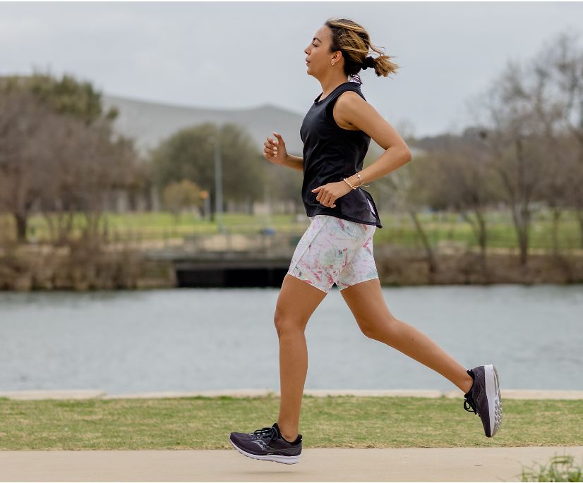 Grey / Black Women's Saucony Ride 14 Running Shoes | IMQYV6478