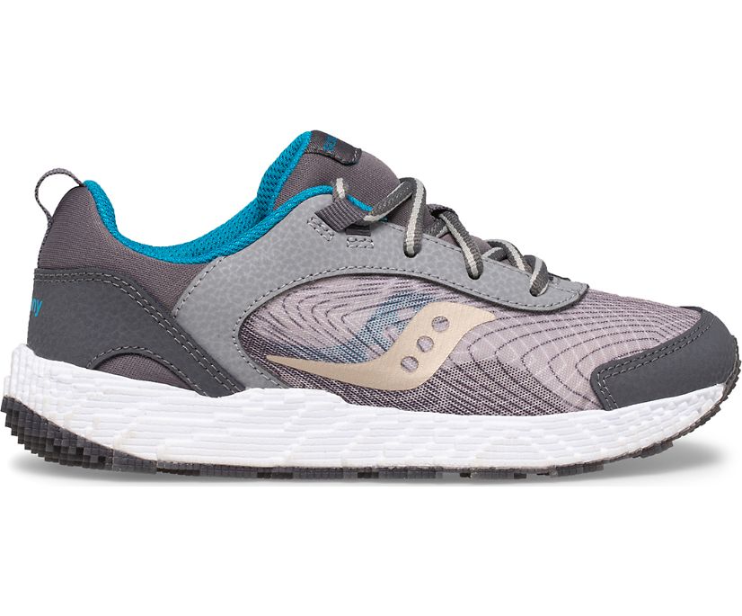 Grey / Blue / Gold Kids' Saucony Voxel 6000 Sneakers | JTVKB9801