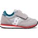 Grey / Blue / Red Kids' Saucony Baby Jazz Hook & Loop Sneakers | HSFQC8632