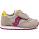 Grey / Burgundy Kids' Saucony Baby Jazz Hook & Loop Sneakers | KULPN0365