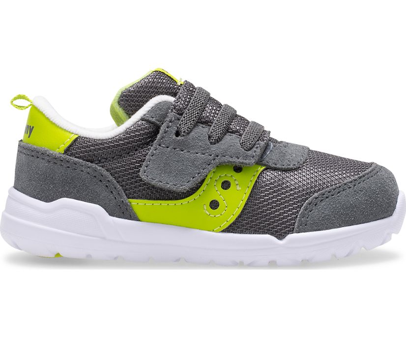 Grey / Green Kids' Saucony Jazz Riff Sneakers | OCVNU6031