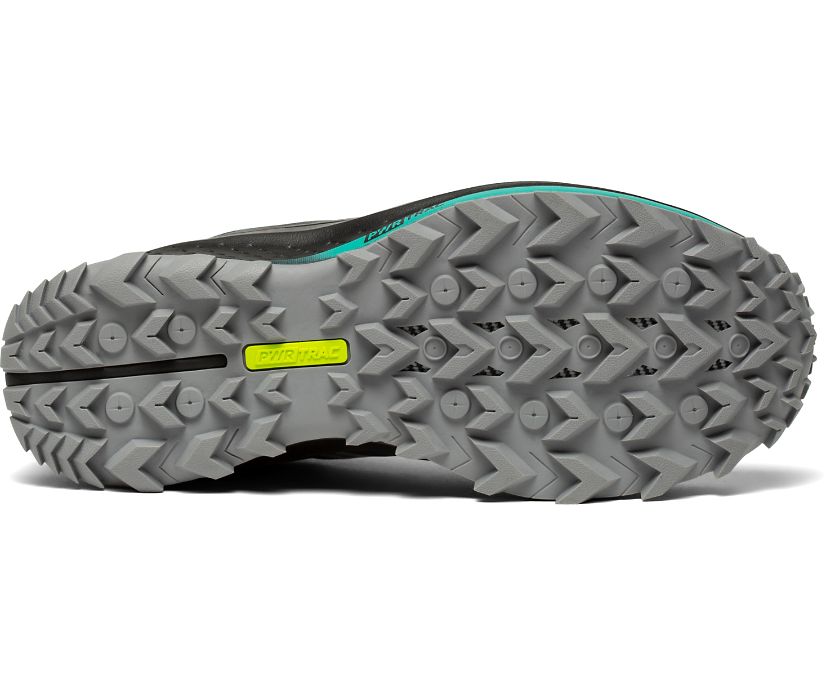 Grey / Light Turquoise Women's Saucony Peregrine 11 Trail Running Shoes | DFSUV3580