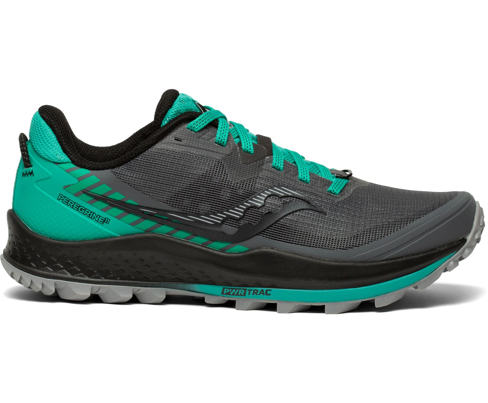 Grey / Light Turquoise Women\'s Saucony Peregrine 11 Trail Running Shoes | DFSUV3580