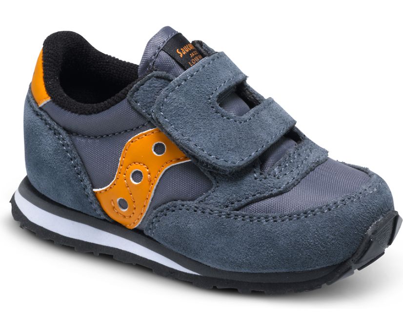 Grey / Orange Kids' Saucony Baby Jazz Hook & Loop Sneakers | GKOBA2457