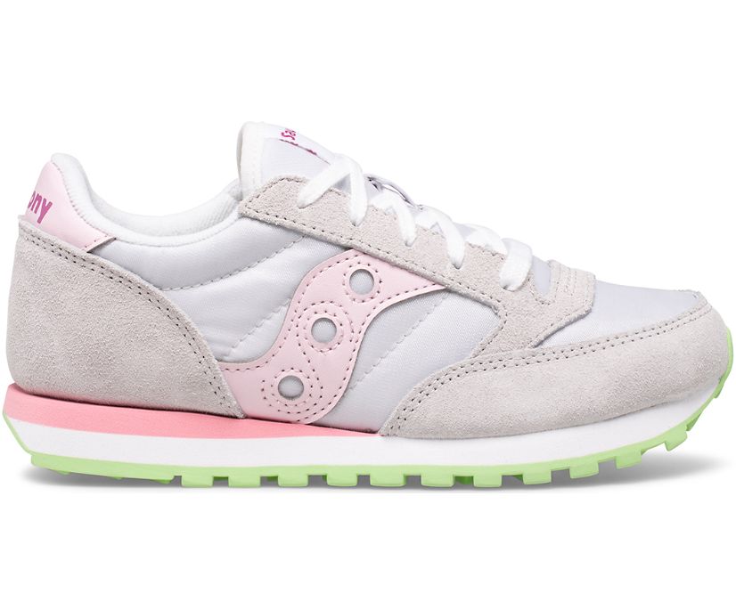 Grey / Pink / Green Kids' Saucony Jazz Original Sneakers | YIKTJ7450