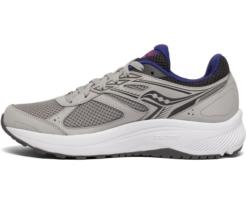 Grey / Purple Women's Saucony Cohesion 14 Running Shoes | YCELI4925