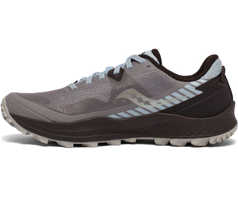 Grey / Turquoise Women's Saucony Peregrine 11 Trail Running Shoes | AYPOE9105