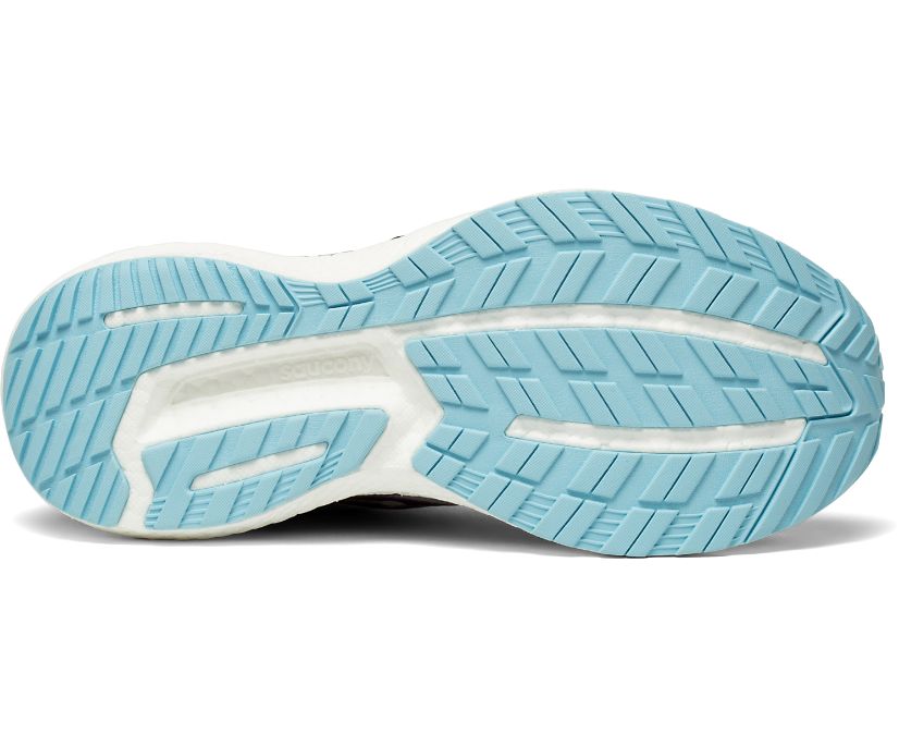 Grey / Turquoise Women's Saucony Triumph 19 Running Shoes | QGOZX9467