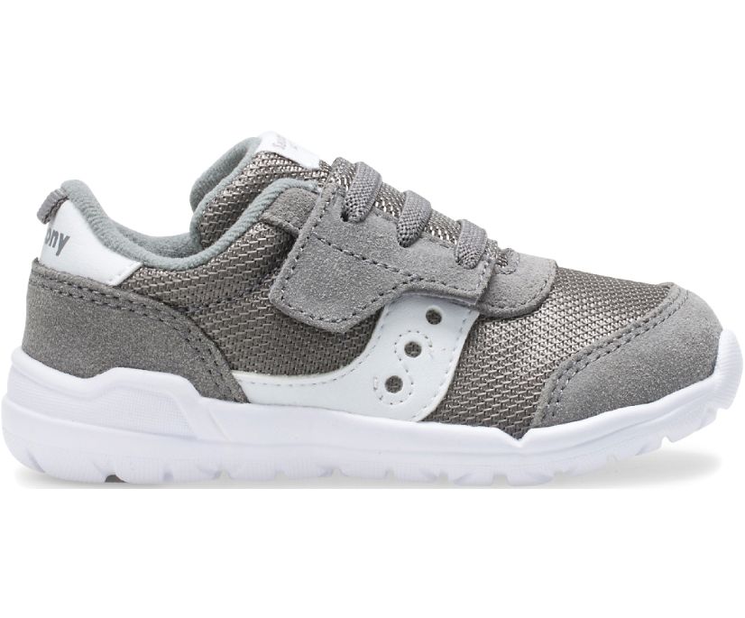 Grey / White Kids' Saucony Jazz Riff Sneakers | DBTMS2340