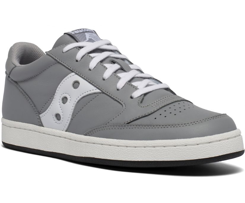 Grey / White Women's Saucony Jazz Court Originals | TFBPD4153