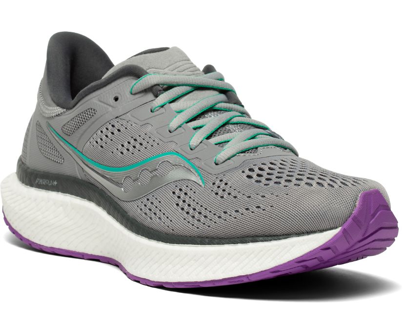 Grey Women's Saucony Hurricane 23 Running Shoes | BPSIH4983