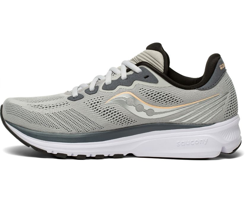 Grey Women's Saucony Ride 14 Running Shoes | AWQFT5278