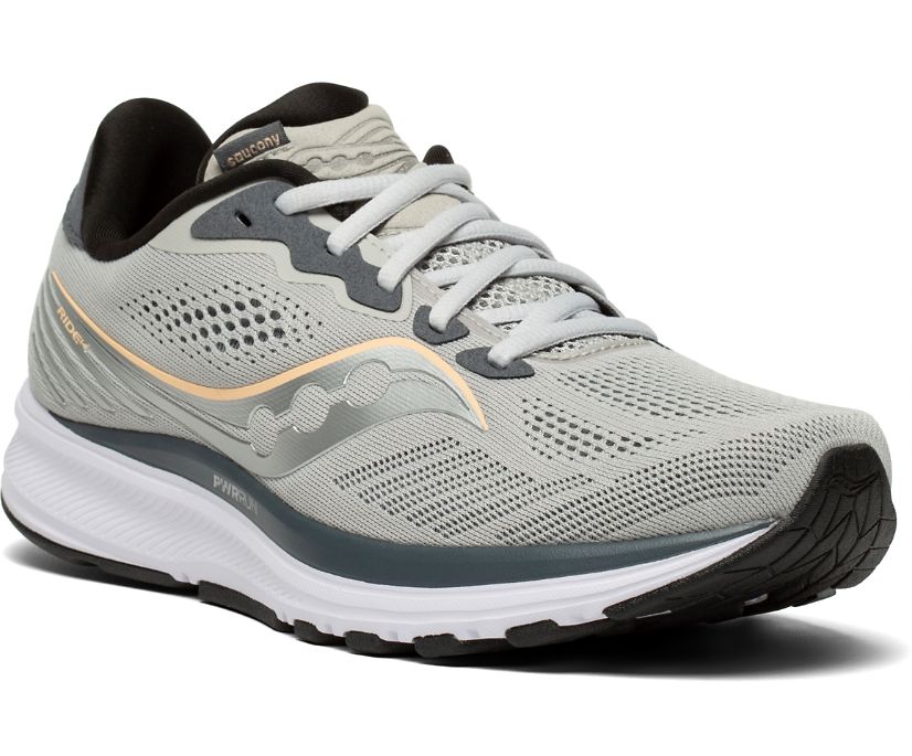 Grey Women's Saucony Ride 14 Running Shoes | AWQFT5278