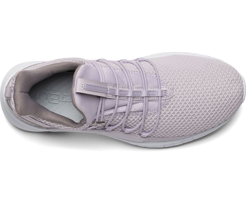 Lavender Women's Saucony Stretch & Go Glide Walking Shoes | IQCPZ2841