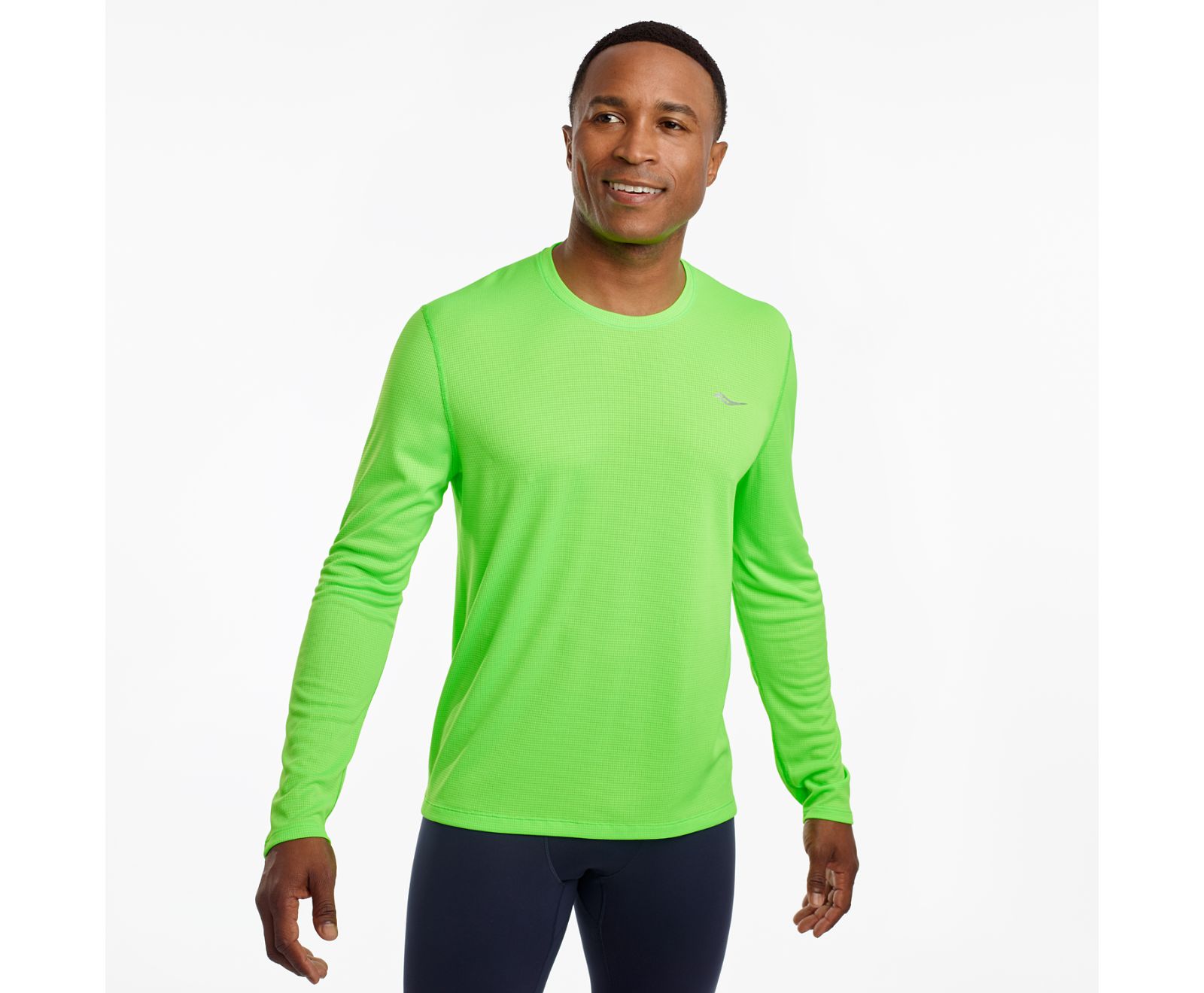 Light Green Men\'s Saucony Stopwatch Long Sleeve Shirts | UMYLF8425