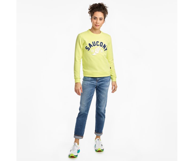 Light Green Women's Saucony Rested Crewneck Shirts | ROFGL8142