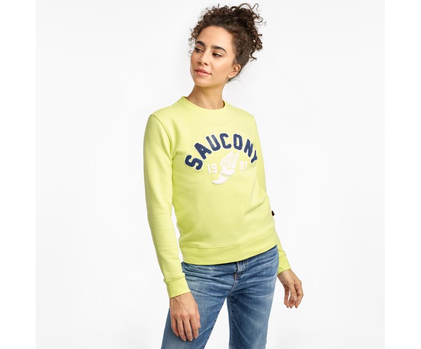 Light Green Women\'s Saucony Rested Crewneck Shirts | ROFGL8142