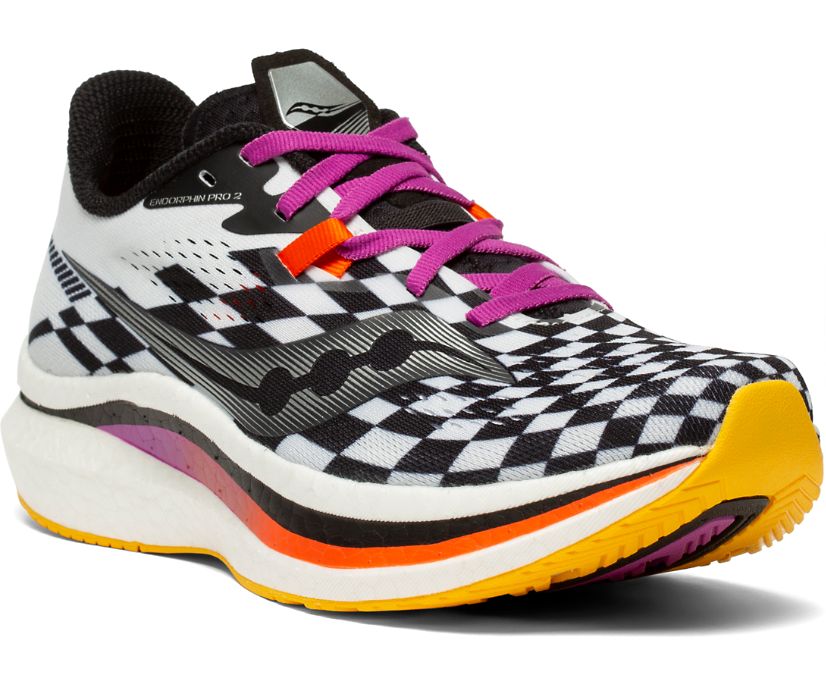 Light Grey / Black Women's Saucony Endorphin Pro 2 Running Shoes | ETAJQ7549