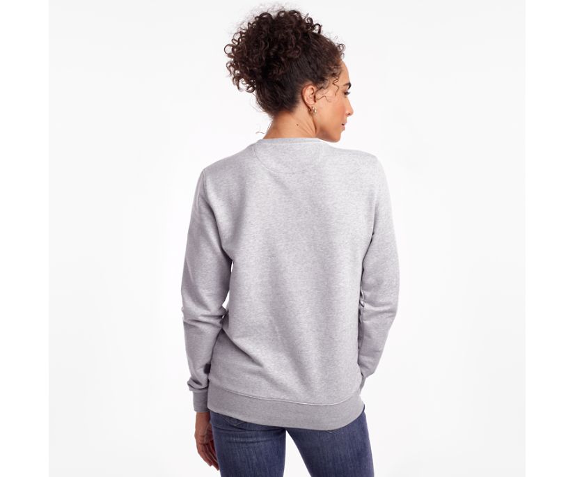 Light Grey Women's Saucony Rested Crewneck Shirts | DRHGS9015