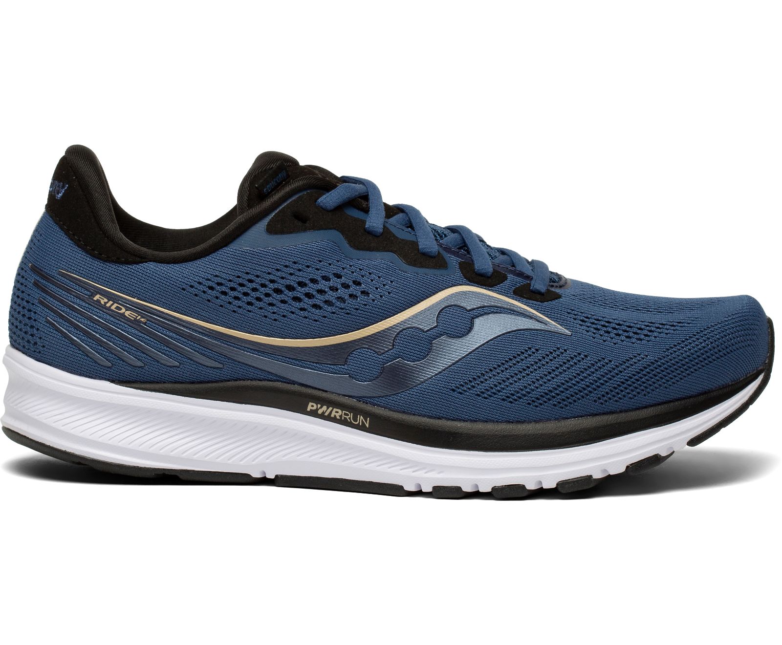 Navy / Black Men\'s Saucony Ride 14 Running Shoes | SBNUV2391