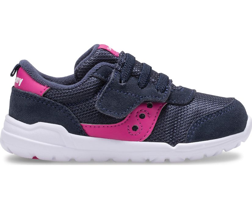 Navy / Pink Kids' Saucony Jazz Riff Sneakers | AVIGL3256