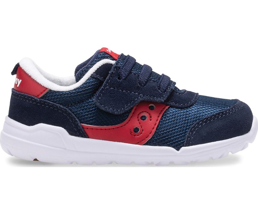 Navy / Red Kids\' Saucony Jazz Riff Sneakers | JYUMP9468