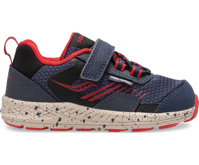 Navy / Red Kids' Saucony Wind Shield A/C Jr. Sneakers | QKOGU9420