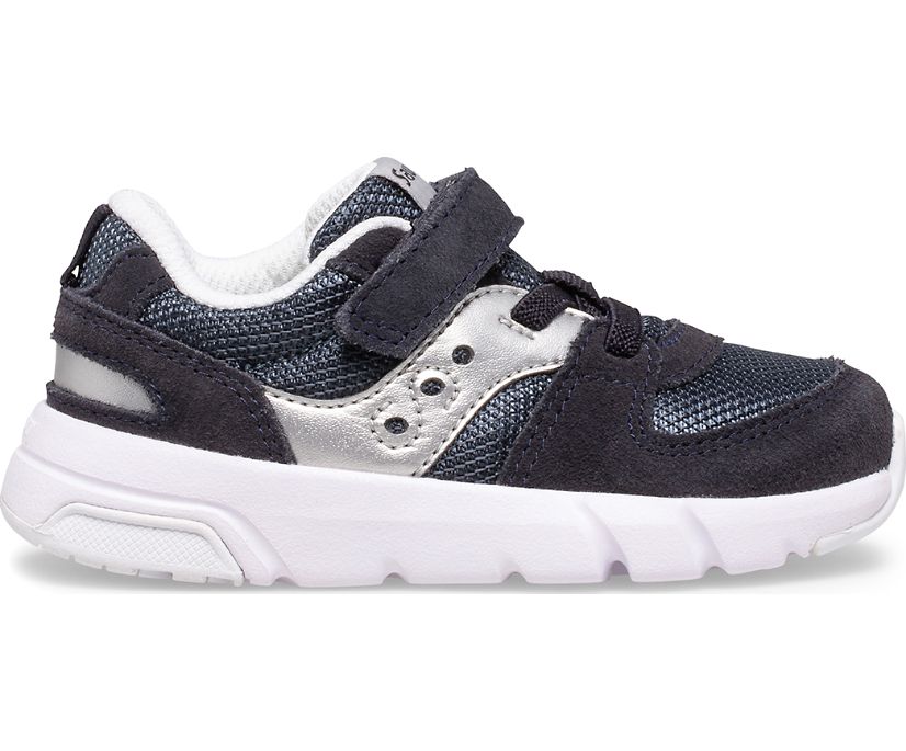 Navy / Silver Kids' Saucony Jazz Lite 2.0 Sneakers | KZBDV3072