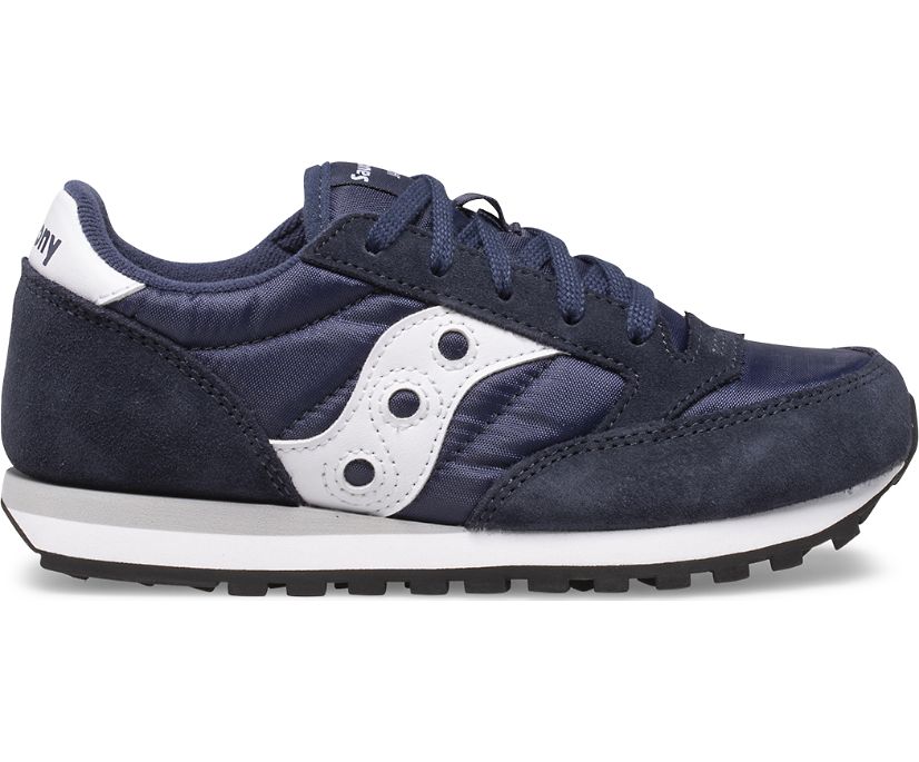 Navy / White Kids\' Saucony Jazz Original Sneakers | WOJGF9483