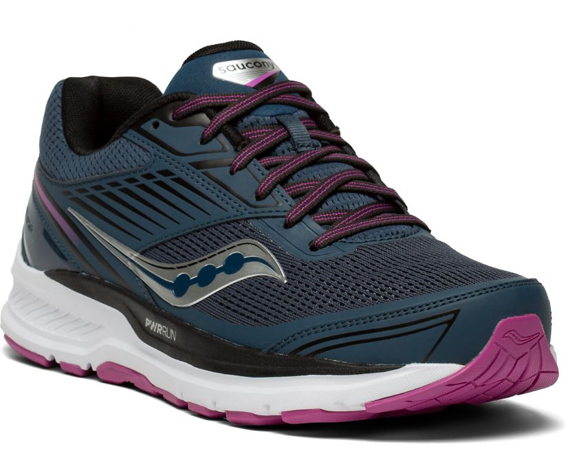 Navy Women's Saucony Echelon 8 Running Shoes | FPIRL5032