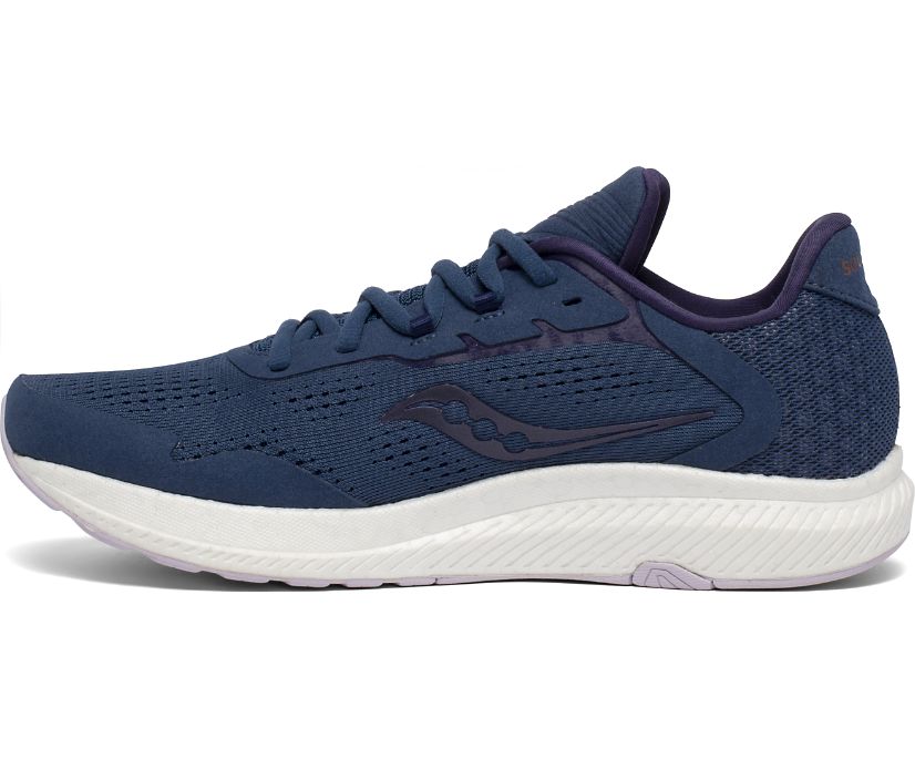 Navy Women's Saucony Freedom 4 Running Shoes | WMULE0482