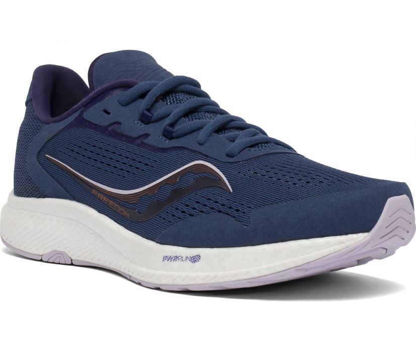 Navy Women's Saucony Freedom 4 Running Shoes | WMULE0482