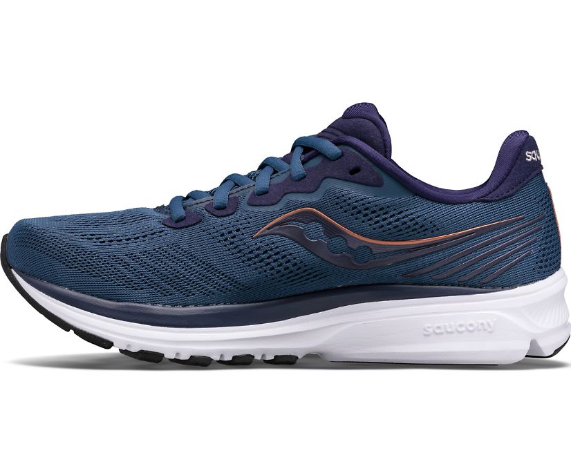 Navy Women's Saucony Ride 14 Running Shoes | QAODI5349