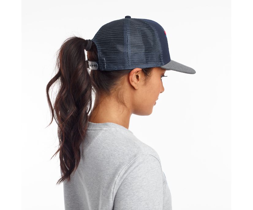 Navy Women's Saucony Trucker Hats | IWHSP0654