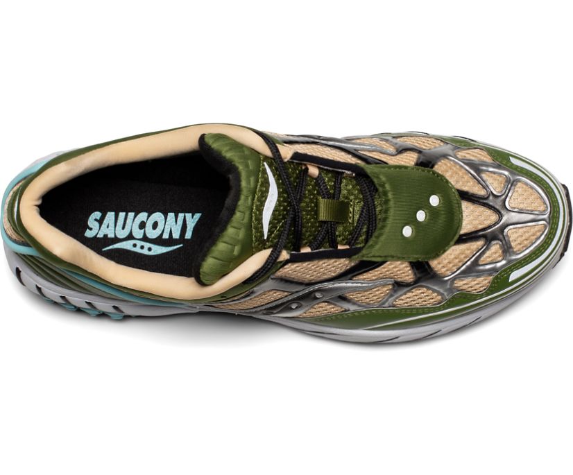 Olive / Black / Blue Women's Saucony Grid Web Originals | QYNFJ9157