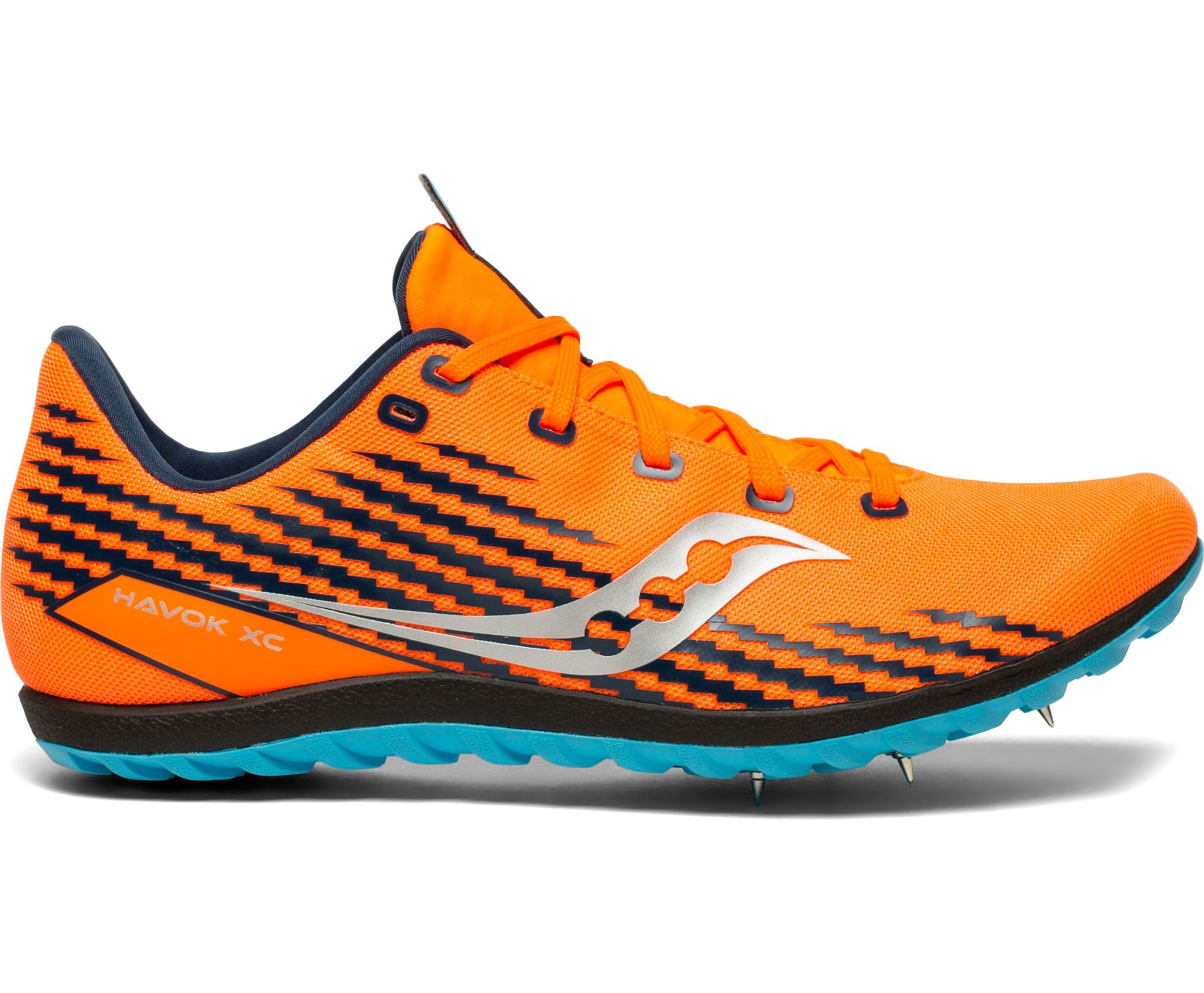 Orange / Blue Men\'s Saucony Havok Xc 3 Spike Running Shoes | BNSPE4601