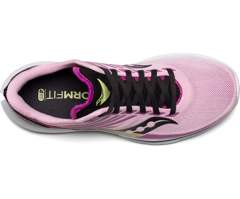 Pink / Black Women's Saucony Kinvara 12 Running Shoes | VSLIY1784