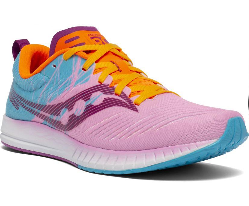 Pink / Blue / Orange Women's Saucony Fastwitch 9 Running Shoes | SMAJU4253