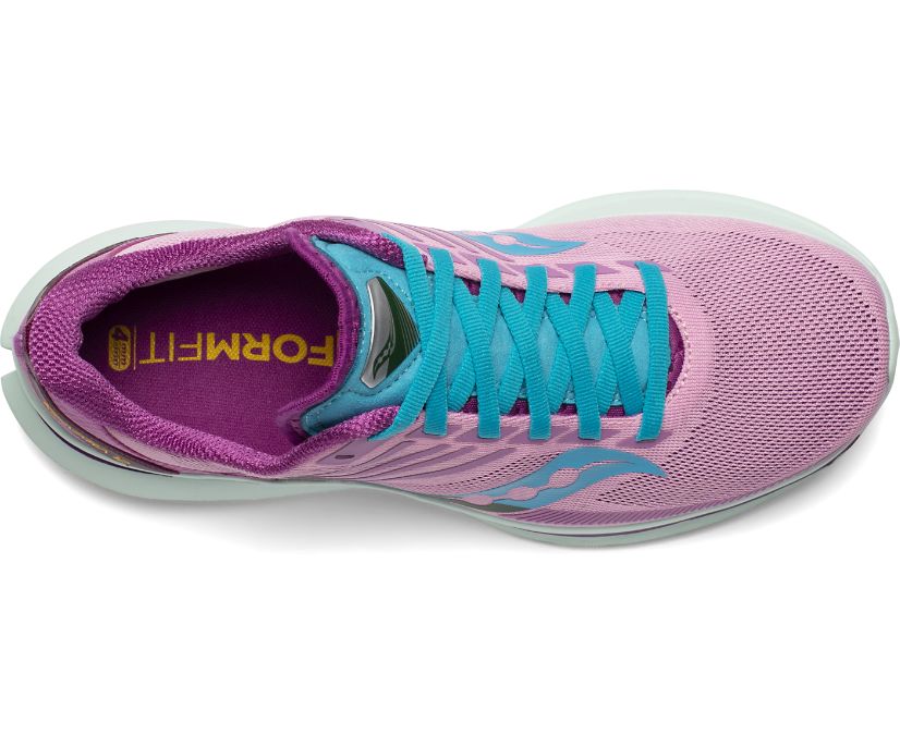 Pink / Blue Women's Saucony Kinvara 12 Running Shoes | TSCRB2754