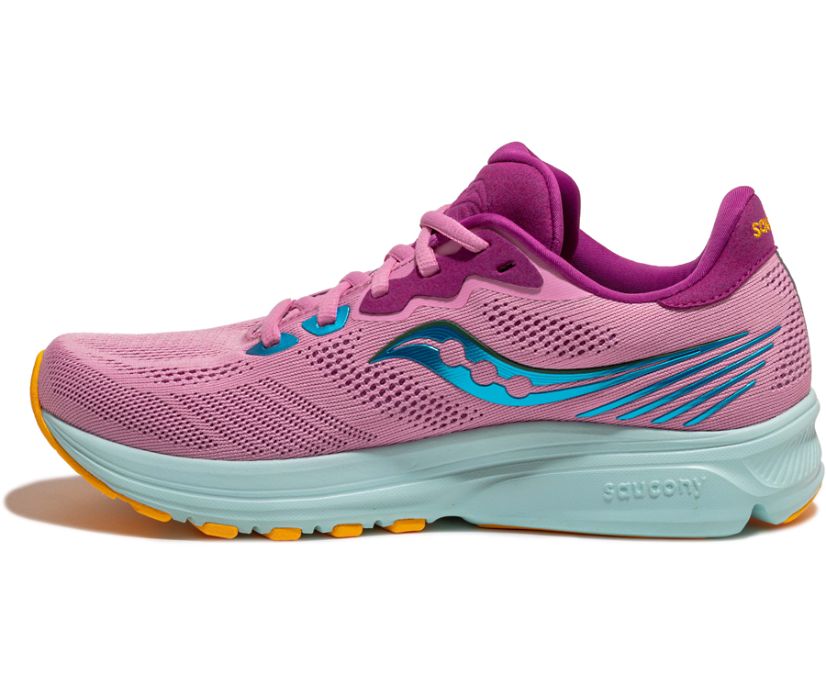 Pink / Purple Women's Saucony Ride 14 Running Shoes | EKMFR3625