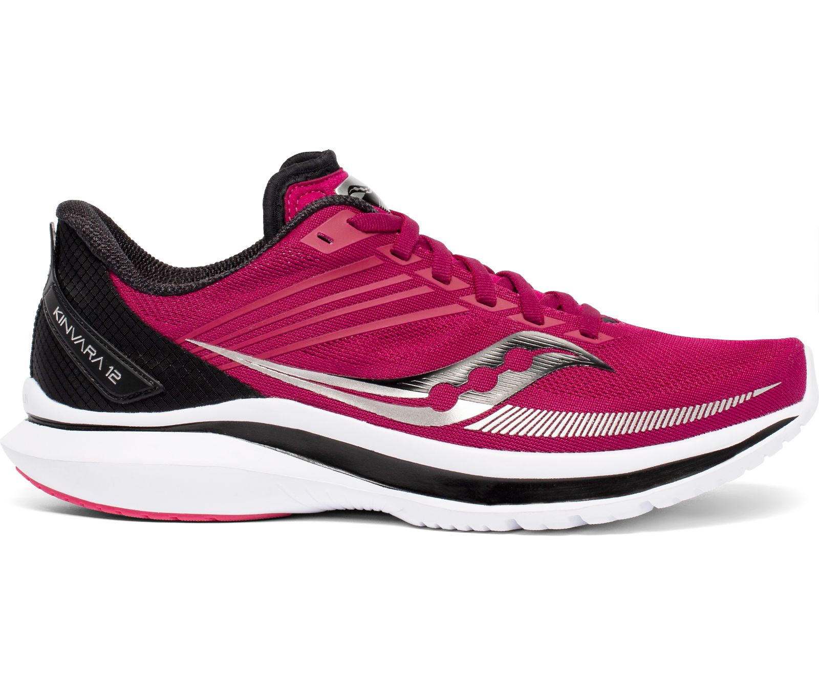 Pink / Silver Women\'s Saucony Kinvara 12 Running Shoes | RIZLD4673