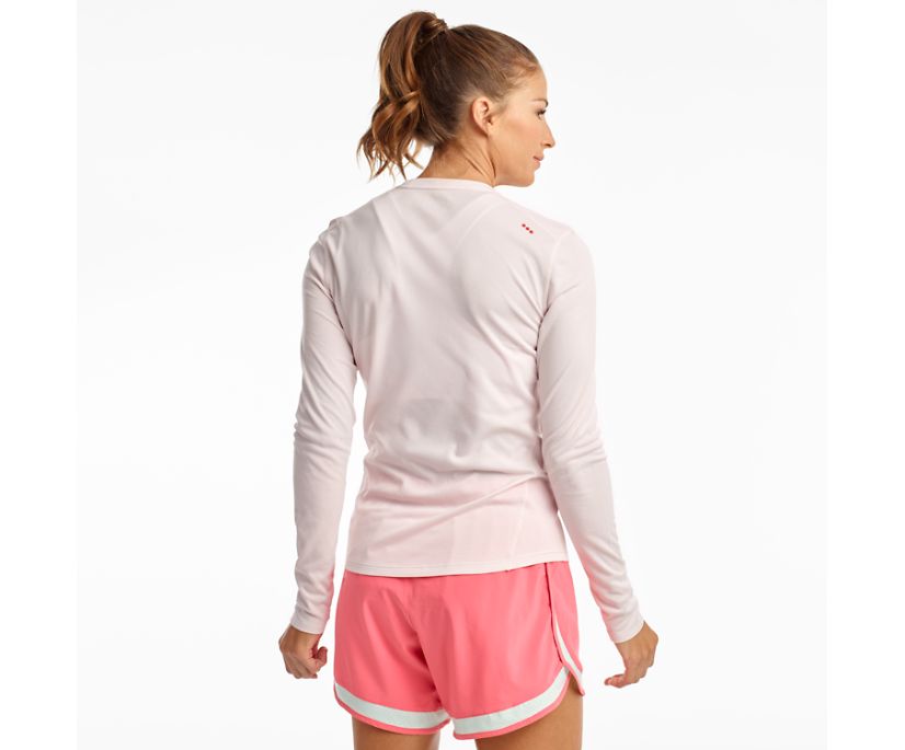 Pink Women's Saucony Stopwatch Long Sleeve Shirts | PDITO2071