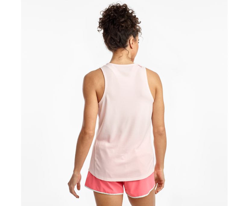 Pink Women's Saucony Stopwatch Singlet Tanks | RYVCW3061