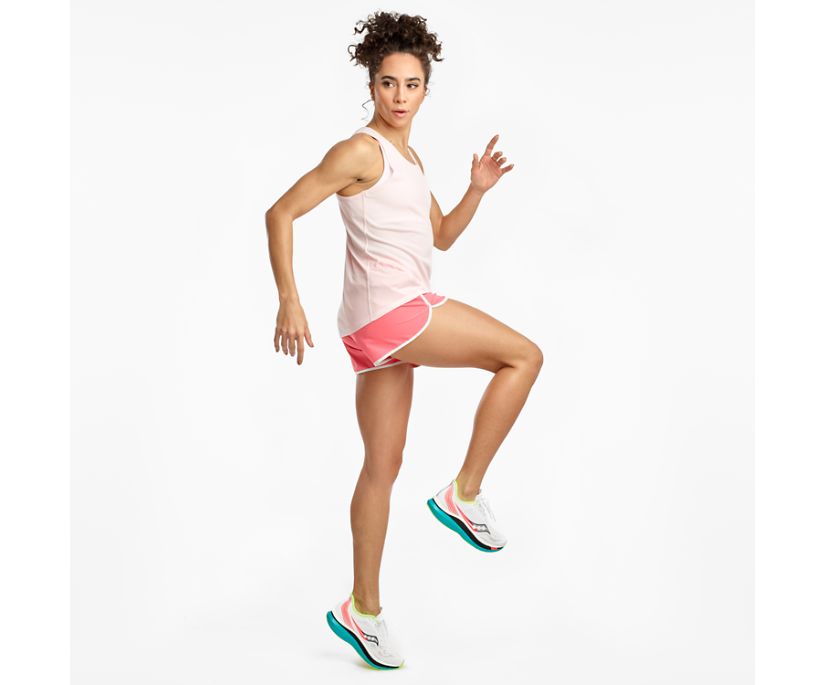 Pink Women's Saucony Stopwatch Singlet Tanks | RYVCW3061