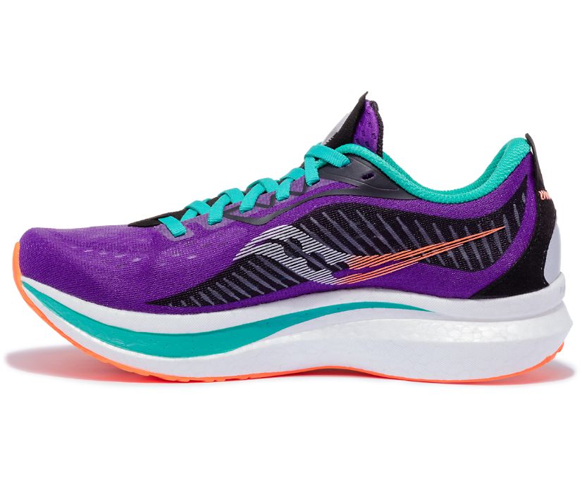 Purple / Black / Turquoise Women's Saucony Endorphin Speed 2 Running Shoes | WJBLA9157