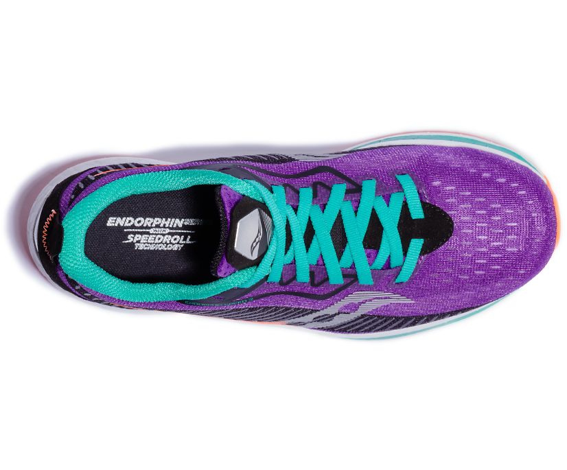 Purple / Black / Turquoise Women's Saucony Endorphin Speed 2 Running Shoes | WJBLA9157