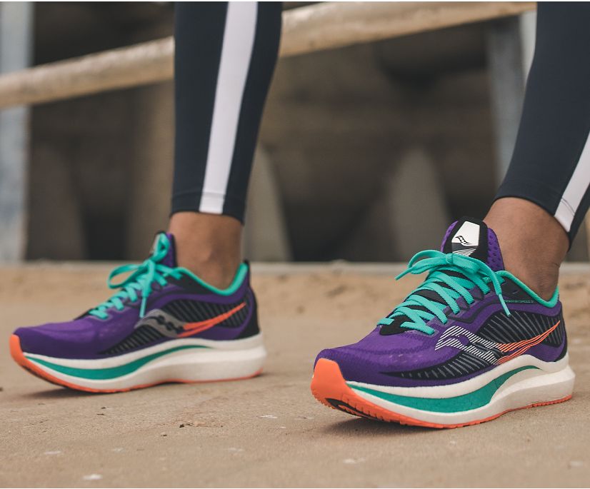 Purple / Black / Turquoise Women's Saucony Endorphin Speed 2 Running Shoes | WJBLA9157