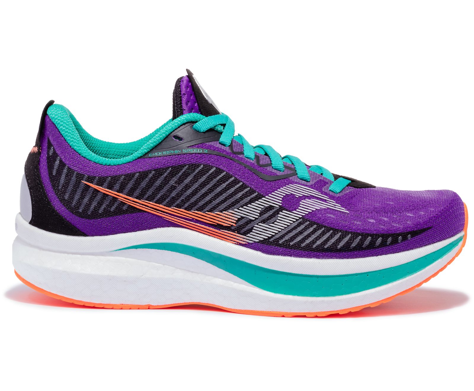 Purple / Black / Turquoise Women\'s Saucony Endorphin Speed 2 Running Shoes | WJBLA9157